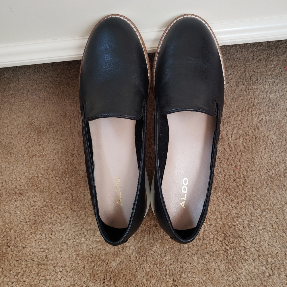 Aldo Womens Leather Loafers.